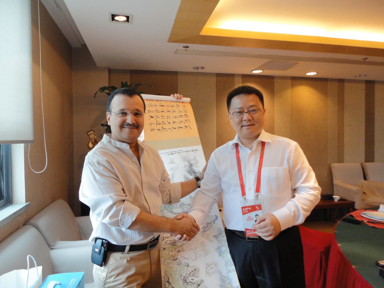 Waheed Alkhan appointed events consultant for Shanghai World Expo 2010, with the head of the Expo Events Bureau